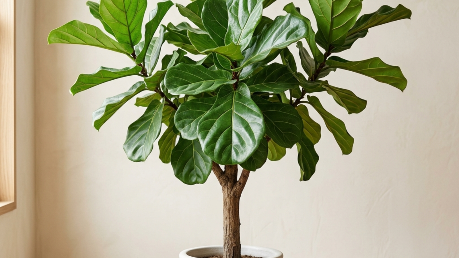 fiddle-leaf fig: Fiddle-leaf fig care (Ficus lyrata): light, watering, leaf drop and brown spots
