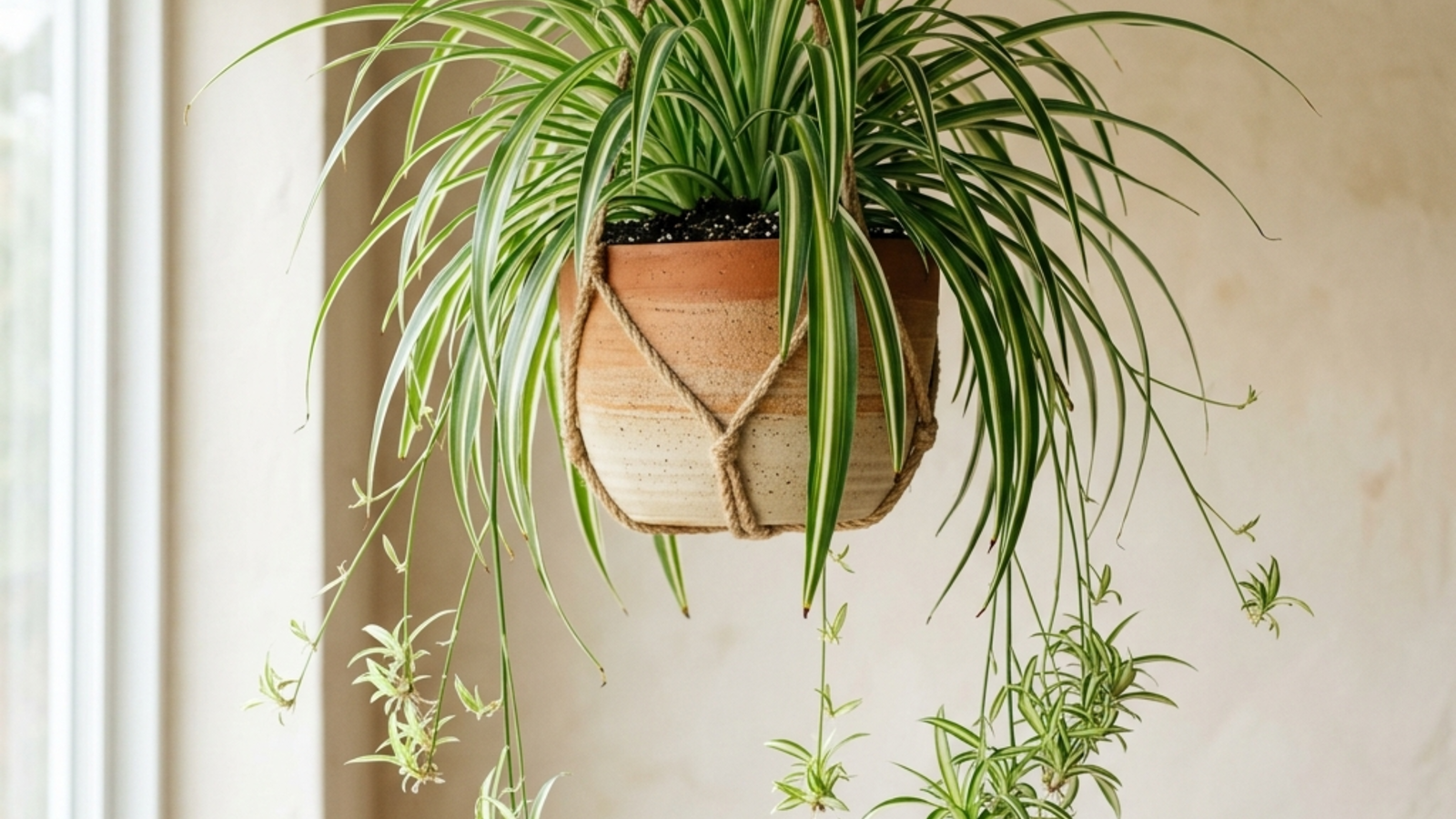 spider plant: Spider plant care (Chlorophytum comosum): light, water, brown tips and babies